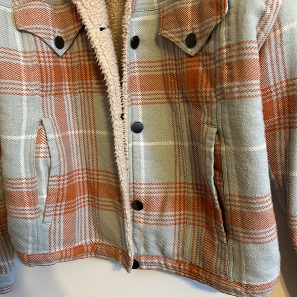 Sisstr evolution plaid blue Sherpa lined jacket - medium - Picture 6 of 14